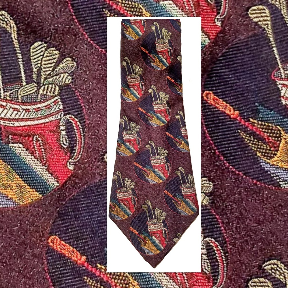 Nautica Golf 100% Silk Hand Finished Tie